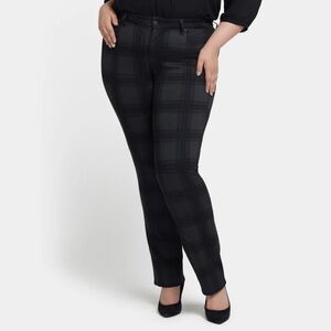 NWT NYDJ Slacks with lift tuck for tummy control. Size 18 Navy and Black Plaid
